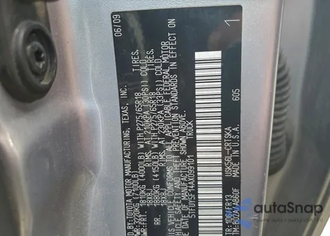 2010 Toyota Tundra Double Cab Sr5 z USA, uszkodzony, nr VIN 5TFUY5F14AX099101